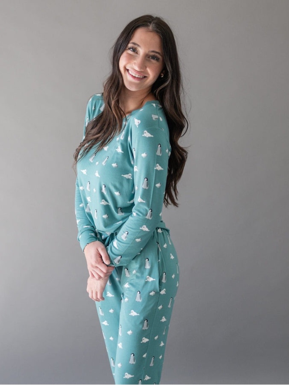 Kyte BABY Women’s Bamboo Jogger Pajama Set in Cove Antarctic XS